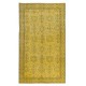 Modern Handmade Floral Pattern Turkish Area Rug, Upcycled Wool Carpet