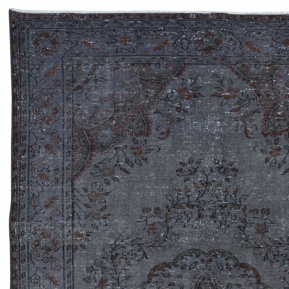 Gray Handmade Rug for Living Room, Modern Turkish Carpet for Dining Room & Kitchen, Boho Rug for Entryway & Children's Room