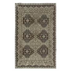 Floral Patterned Vintage Rug, Handmade Turkish Carpet for Country Homes, Very Good Condition