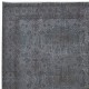 Traditional Handmade Rug in Iron Gray Color, Modern Home Decor Carpet from Turkey