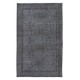 Traditional Handmade Rug in Iron Gray Color, Modern Home Decor Carpet from Turkey