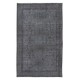 Traditional Handmade Rug in Iron Gray Color, Modern Home Decor Carpet from Turkey