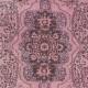 Rustic Turkish Medallion Design Area Rug. Light Pink Handmade Carpet for Modern Home and Office
