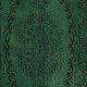 Dark Green Handmade Area Rug, European Design Turkish Carpet, Modern Floor Covering