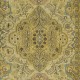 Exquisite Yellow Turkish Area Rug, Floral Handmade Carpet, Modern Floor Covering