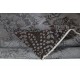 Hand Knotted Rug with Floral Medallion, Gray Modern Turkish Carpet for Living Room Decor, Boho Rug