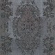 Hand Knotted Rug with Floral Medallion, Gray Modern Turkish Carpet for Living Room Decor, Boho Rug