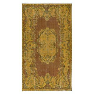Rust & Amber Yellow Handmade Turkish Rug for Contemporary Interiors