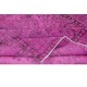 Pink Handmade Turkish Wool Area Rug, Modern Low Pile Carpet