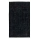 Modern Plain Black Area Rug made of wool and cotton, Hand-Knotted in Turkey