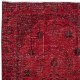 Modern & Contemporary Rug in Dark Red, Handmade Turkish Wool Carpet