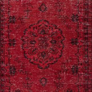 Modern & Contemporary Rug in Dark Red, Handmade Turkish Wool Carpet Modern & Contemporary Rug in Dark Red, Handmade Turkish Wool Carpet