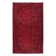 Modern & Contemporary Rug in Dark Red, Handmade Turkish Wool Carpet