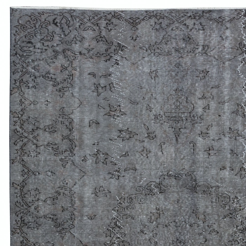 Gray Handmade Turkish Area Rug for Living Room, Entrance, Bedroom, Dining Room & Kids Room