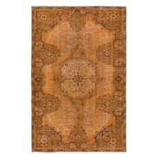 Dreamy Orange Rug, Handwoven and Handknotted in Turkey, Modern Living Room Carpet