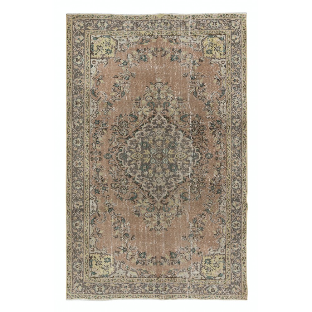 Handmade Village Rug, Ca 1960, Vintage Turkish Wool Carpet