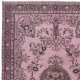 Pink Area Rug for Modern Interiors, Handmade Turkish Decorative Carpet, Woolen Floor Covering