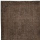 Brown Re-Dyed Handmade Turkish Wool Area Rug for Modern Home & Office Decor