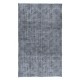 Handmade Gray Area Rug for Entryway, Modern Turkish Wool Carpet for Living Room, Boho Rug