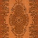 Handmade Turkish Orange Rug, Modern Medallion Design Carpet, Bohemian Home Decor