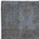 Handmade Room Size Rug, Upcycled Turkish Carpet in Gray & Beige, Floor Covering
