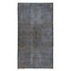 Handmade Room Size Rug, Upcycled Turkish Carpet in Gray & Beige, Floor Covering