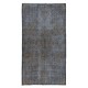 Handmade Room Size Rug, Upcycled Turkish Carpet in Gray & Beige, Floor Covering