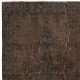 Brown Handmade Area Rug for Modern Interiors, Vintage Turkish Wool Carpet