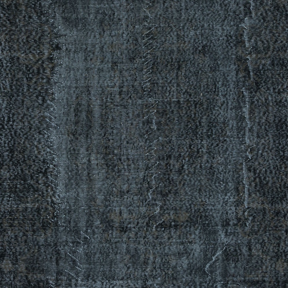 Handmade Charcoal Gray Area Rug from Turkey, Modern Anatolian Wool Carpet in Black