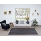 Handmade Area Rug in Dark Gray and Dark Mauve Colors, Upcycled Modern Living Room Carpet