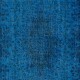 Blue Handmade Turkish Area Rug for Living Room, Entrance, Bedroom, Dining Room & Kids Room