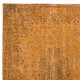 Contemporary Turkish Area Rug, Orange Handmade Carpet, Woolen Floor Covering