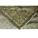 Modern Handmade Turkish Rug with All-Over Botanical Design and Green Background