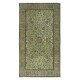 Modern Handmade Turkish Rug with All-Over Botanical Design and Green Background