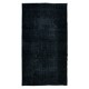 Modern Anatolian Area Rug in Black, Handmade Wool Carpet