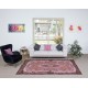 Modern Floor Rug, Pink Floor Covering, Handmade Turkish Carpet