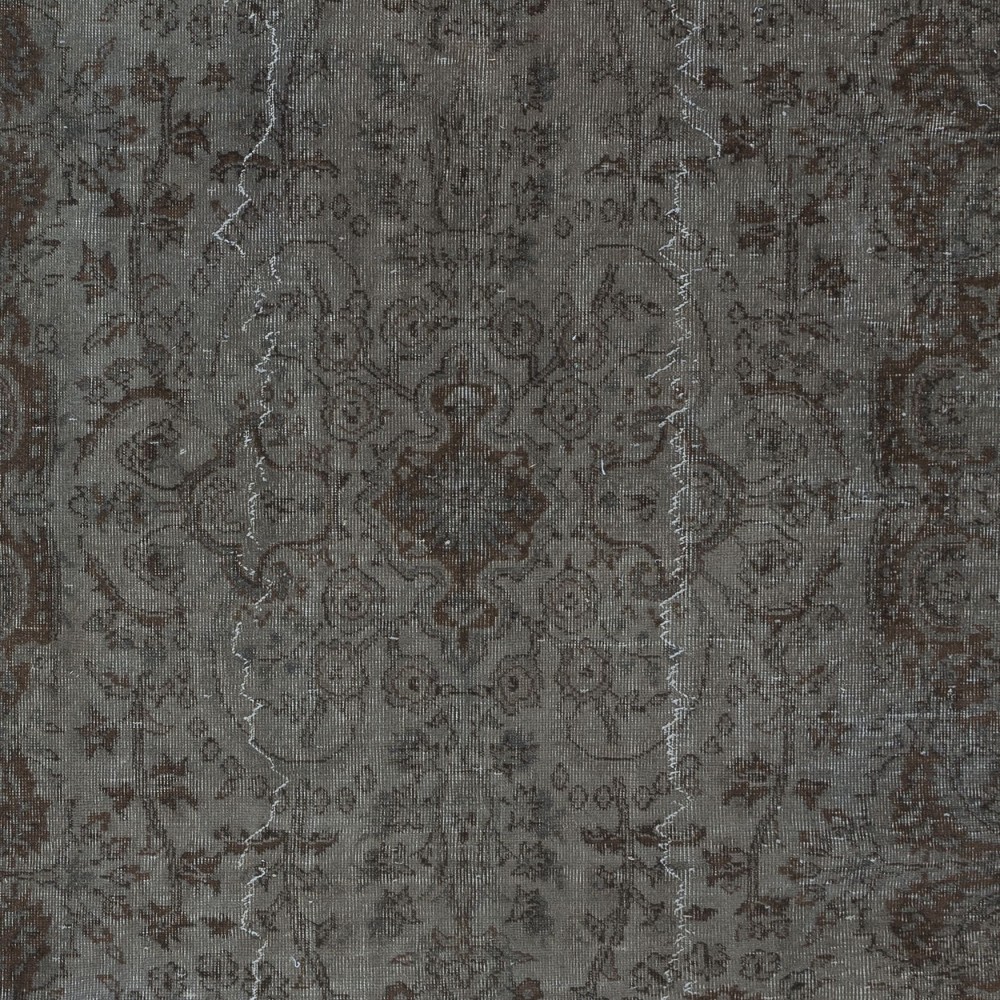 Contemporary Turkish Area Rug. Gray & Brown Colors. Handmade Carpet for Modern Interiors