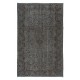 Rustic Turkish Sparta Area Rug. Gray & Brown Colors. Handmade Carpet for Modern Interiors