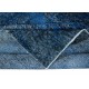 Contemporary Overdyed Hand Knotted Wool Blue Area Rug from Turkey