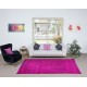 Pink Area Rug for Modern Interiors, Handknotted and Handwoven in Turkey, Wool Living Room Rug