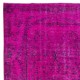 Pink Area Rug for Modern Interiors, Handknotted and Handwoven in Turkey, Wool Living Room Rug