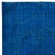 Modern Sapphire Blue area rug, Handwoven and Handknotted in Turkey