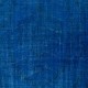 Modern Sapphire Blue area rug, Handwoven and Handknotted in Turkey
