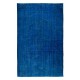 Modern Sapphire Blue area rug, Handwoven and Handknotted in Turkey