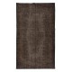 Authentic Brown Area Rug for Modern Interiors, Hand-Knotted in Turkey