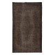 Authentic Brown Area Rug for Modern Interiors, Hand-Knotted in Turkey