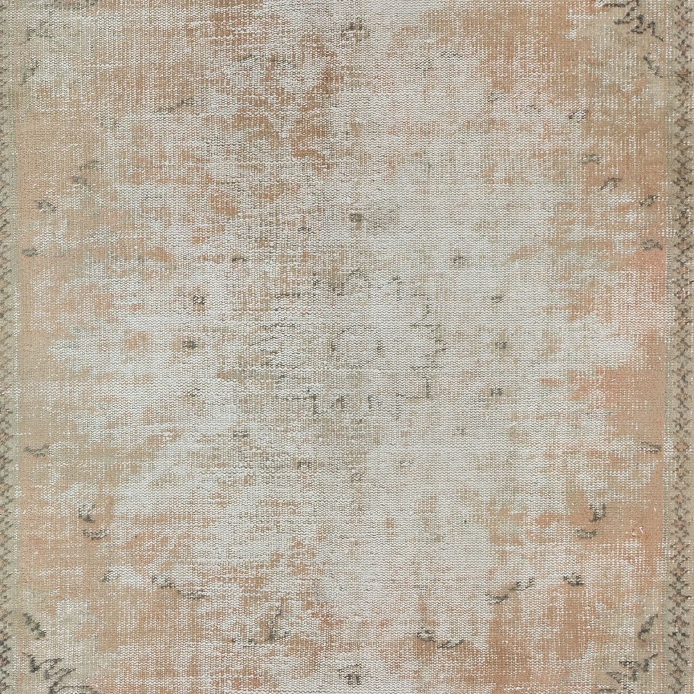 Decorative Turkish Oushak Hand Knotted Rug, Vintage Shabby Chic Carpet