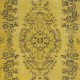 Modern Handmade Turkish Area Rug with Medallion Design & Yellow Background