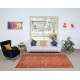 Orange Over-Dyed Handmade Turkish Area Rug for Modern Home & Office Decor