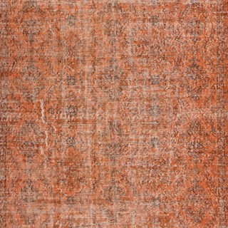 Orange Over-Dyed Handmade Turkish Area Rug for Modern Home & Office Decor